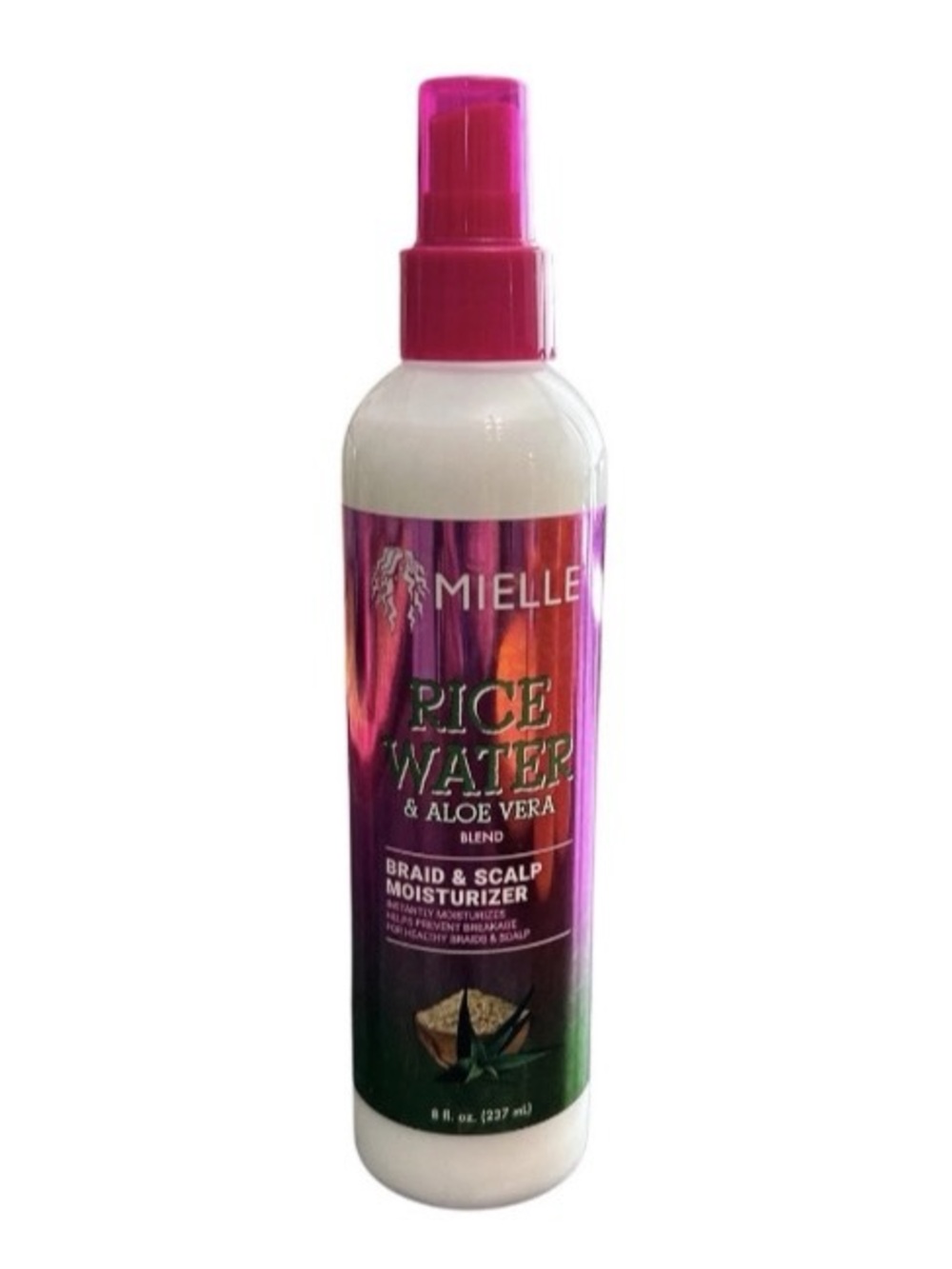 Mielle Rice Water & Aloe Vera Braid & Scalp Moisturizer Spray Hair Head 8 oz New